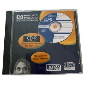Hewlett Packard CD-Recordable Media 650MB Lot Of 10 New Factory Sealed NOS